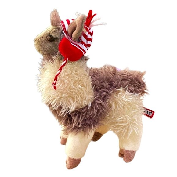 Douglas Cuddle Toys Llama Zephyr 11" Stuffed Animal Plush Alpaca Christmas Hat - Picture 5 of 10